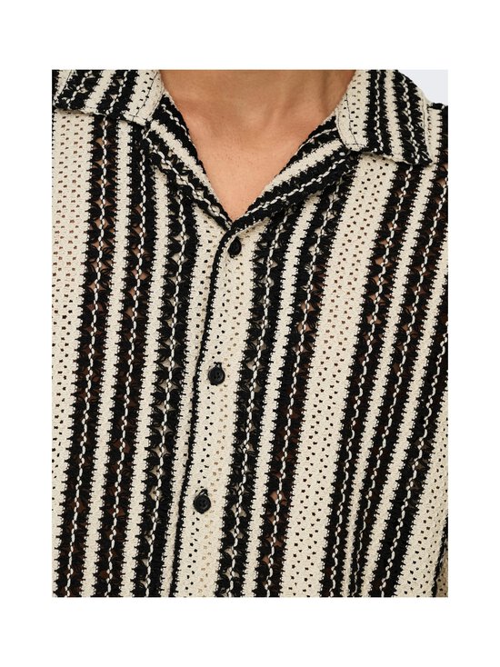 Only & Sons - Heegeldatud särk OnsDani - CLOUD DANCER STRIPES:BLACK - photo 5 Only & Sons - Heegeldatud särk OnsDani - CLOUD DANCER STRIPES:BLACK | Stockmann - photo 5