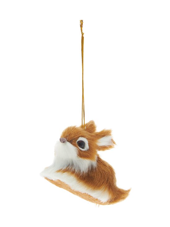 Faux fur bunny -joulukoriste