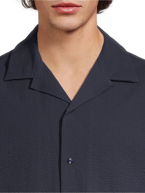 Maison Kitsuné - Seersucker Resort -paita - 0413 CLASSIC NAVY | Stockmann - photo 4