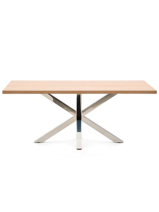 Kave Home - Argo-ruokapöytä tammenvärinen melamiini / kromi 200 x 100 cm - MULTICO | Stockmann - photo 1