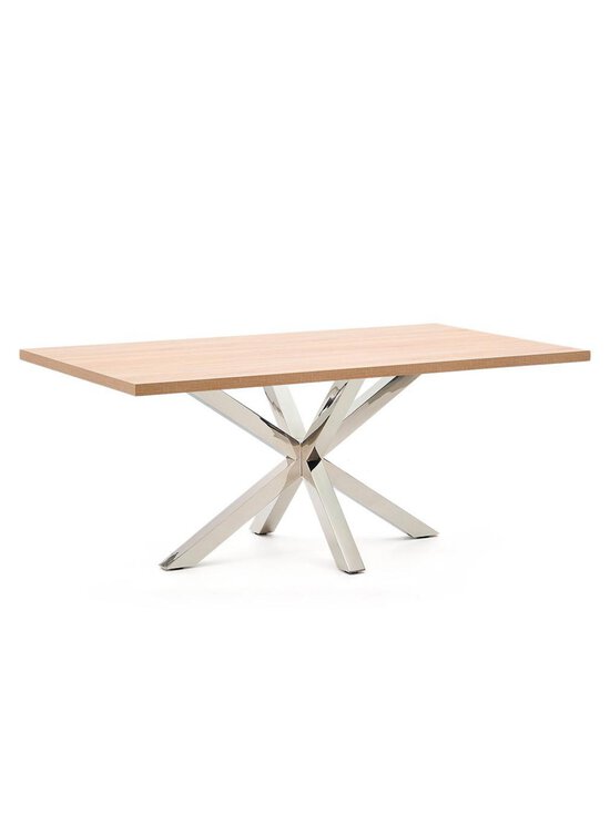Kave Home - Argo-ruokapöytä tammenvärinen melamiini / kromi 200 x 100 cm - MULTICO | Stockmann - photo 2