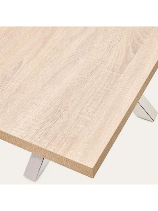 Kave Home - Argo-ruokapöytä tammenvärinen melamiini / kromi 200 x 100 cm - MULTICO | Stockmann - photo 4