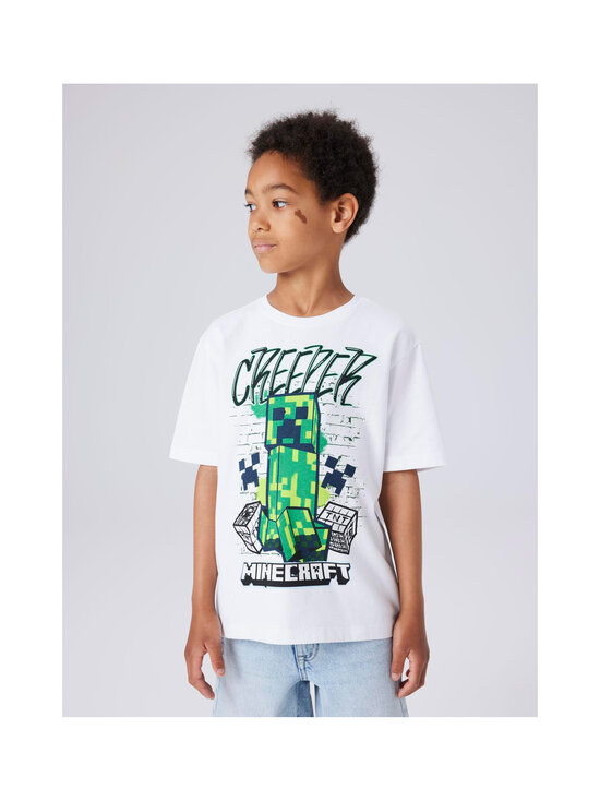 Name It - Nkmd Minecraft Regular t-krekls - BRIGHT WHITE | Stockmann - photo 3