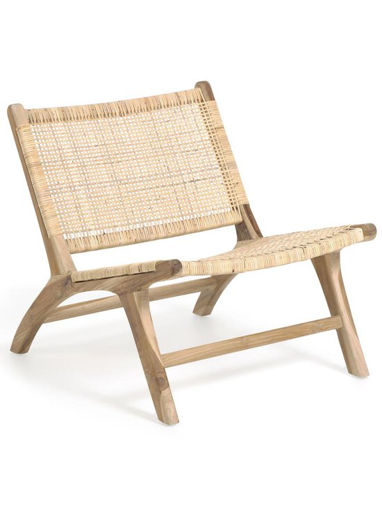 Kave Home - Beida-lepotuoli tiikki/rottinki - BEIGE | Stockmann - photo 1