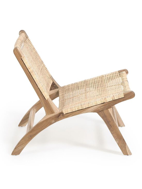 Kave Home - Beida-lepotuoli tiikki/rottinki - BEIGE | Stockmann - photo 4