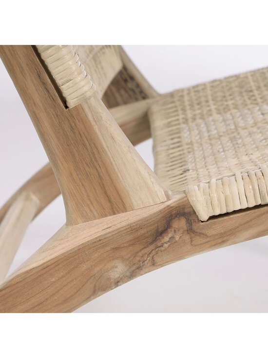 Kave Home - Beida-lepotuoli tiikki/rottinki - BEIGE | Stockmann - photo 5