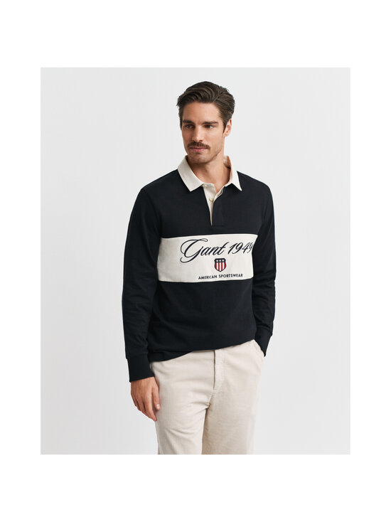 GANT - Blocked Heavy Rugger -paita - 5 BLACK | Stockmann - photo 2