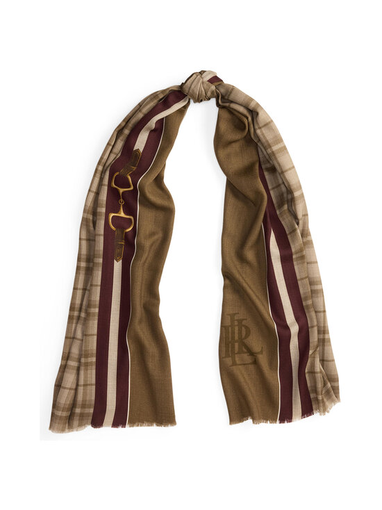 Lauren Ralph Lauren - Plaid Wrap vilnas šalle - TAUPE | Stockmann - photo 1