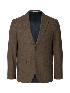 Selected - SlmSlim Reed-bleiseri - MEDIUM BROWN MELANGE CHECKS:CHECK | Stockmann