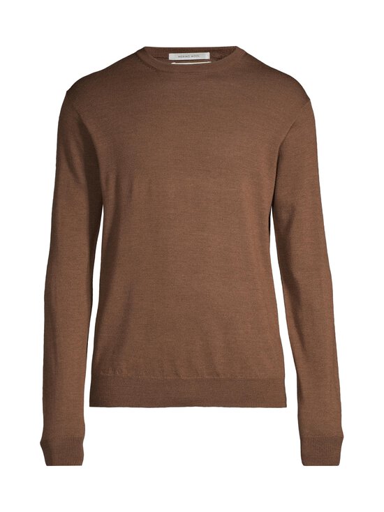 ESSENTIALS by Stockmann - Ethan-merinoneulepaita - BROWN MEL. 265528 | Stockmann - photo 1