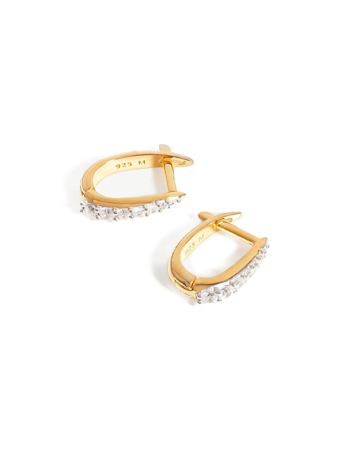 Gold Pave Claw Huggies -korvakorut