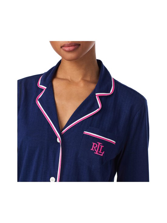 Lauren Ralph Lauren - Notch Collar Long Pants -pyjama - 400 NAVY | Stockmann - photo 3