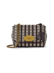 Mulberry - Lily Woven -nahkalaukku - G232 EBONY-EGGSHELL | Stockmann