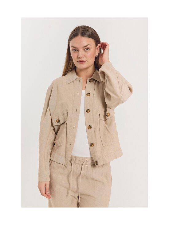 Freequent - FQLava-pellavasekoitetakki - 7044 SAND MELANGE | Stockmann - photo 3