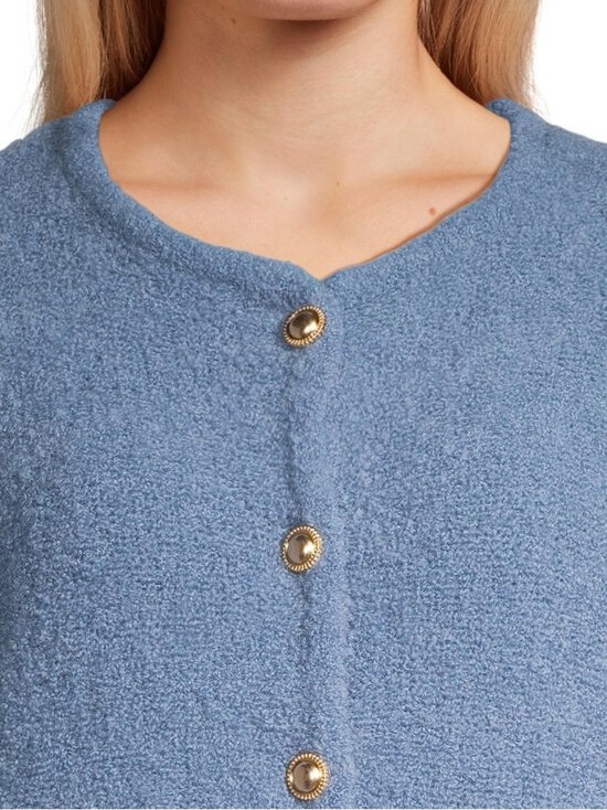 NOOM - Nicolette Cropped Boucle -neuletakki - STEEL BLUE | Stockmann - photo 4