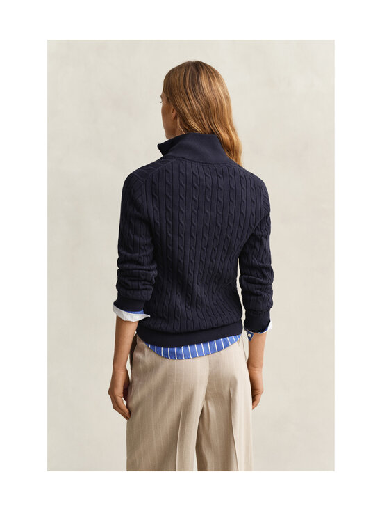 GANT - Stretch Cotton Half-Zip -palmikkoneule - 433 EVENING BLUE | Stockmann - photo 3