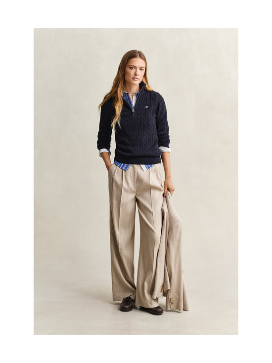 GANT - Stretch Cotton Half-Zip -palmikkoneule - 433 EVENING BLUE | Stockmann - photo 5