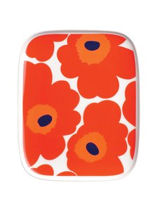 Marimekko - Oiva/Unikko-lautanen 15 x 12 cm - PUNAINEN | Stockmann