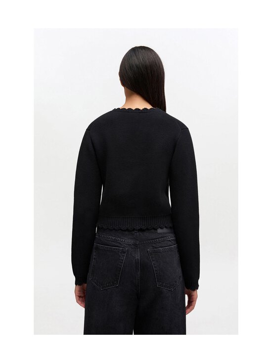 Ganni - Cotton Cashmere Crochet -neuletakki - 099 BLACK | Stockmann - photo 4