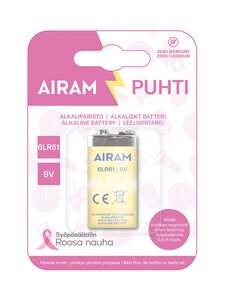 Airam - Roosa Nauha Puhti 6LR61 9V -paristo - YELLOW | Stockmann