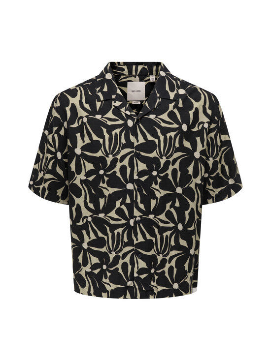 Only & Sons - OnsHarvi Relaxed Resort krekls ar apkakli - JET BLACK | Stockmann - photo 1