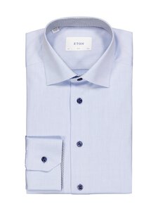 Eton - Slim Fit Geometric Signature Twill -kauluspaita - 21 LIGHT BLUE | Stockmann