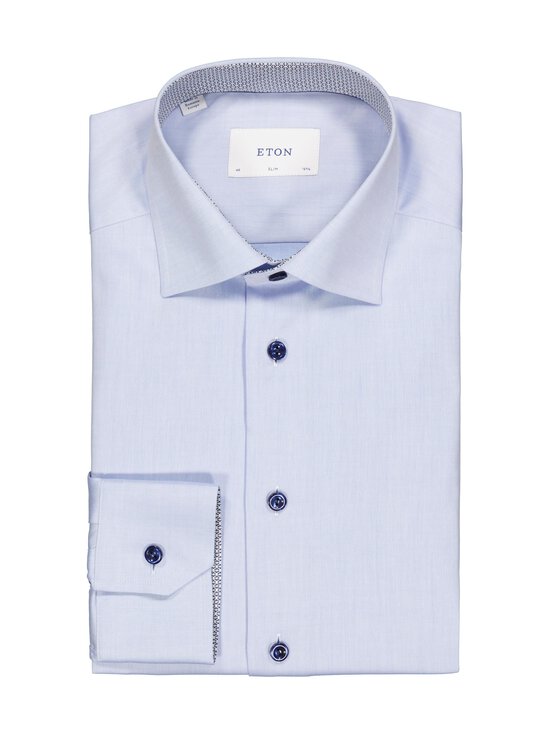 Eton - Slim Fit Geometric Signature Twill -kauluspaita - 21 LIGHT BLUE | Stockmann - photo 1