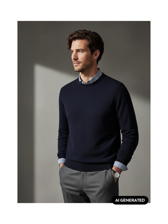 ESSENTIALS by Stockmann - Seamus-kashmirneulepaita - MIDNIGHT BLUE, NO.1 | Stockmann - photo 5