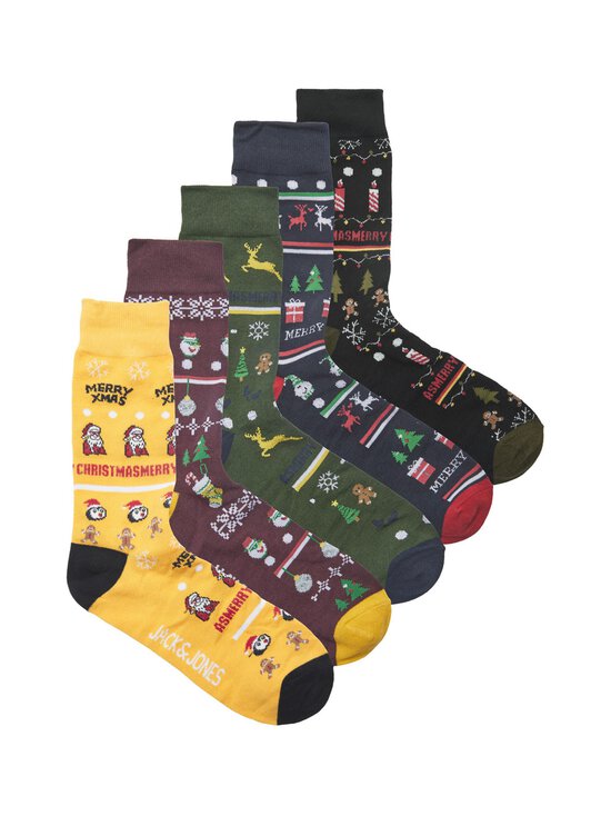 JacXmas Socks in a 5-pack Gift Box