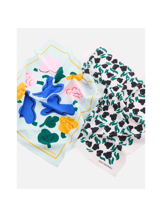 Marimekko - Pesofati Kukasta Kukkaan -huivi - 573 LIGHT GREEN, BLUE, LIGHT PINK | Stockmann - photo 4