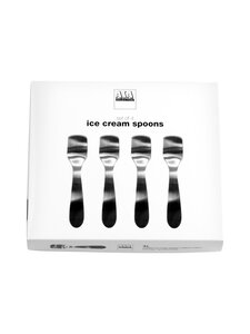 Asa - Ice Cream Spoon Giftbox -jäätelölusikat 4-pack - STEEL | Stockmann