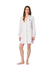 Lauren Ralph Lauren - Notch Collar -yöpaita - 100 WHITE | Stockmann