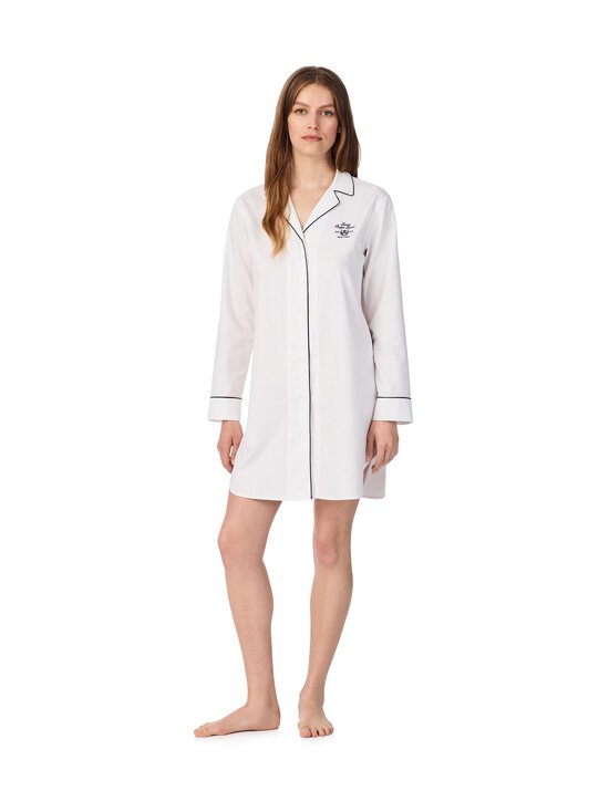 Lauren Ralph Lauren - Notch Collar -yöpaita - 100 WHITE | Stockmann - photo 1