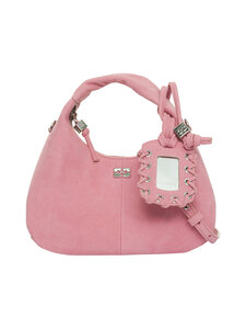Ganni - Hobo Mini Suede -laukku - PINK NECTAR | Stockmann