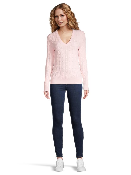 GANT - Stretch Cotton -palmikkoneulepusero - 632 SALMON - photo 2 GANT - Stretch Cotton -palmikkoneulepusero - 632 SALMON | Stockmann - photo 2
