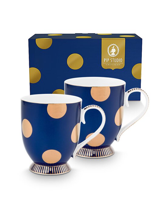 Pip Home - Large Dot Delight Navy Gold krūze, 2 gab. - DARK BLUE | Stockmann - photo 1