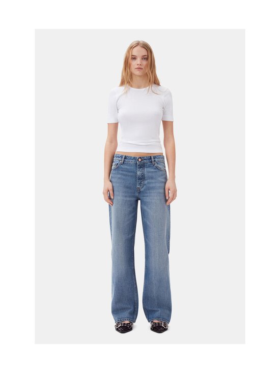 Ganni - Soft Rib t-paita - 151 BRIGHT WHITE | Stockmann - photo 4