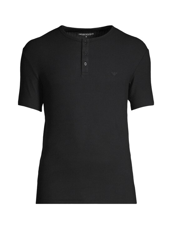 Emporio Armani - Ribbed Henley t-paita - FC243 BLACK STRIPE | Stockmann - photo 1
