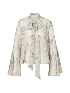 Ida Sjöstedt - Helena Bubble & Chiffon -paitapusero - CHAMPAGNE MEADOW | Stockmann