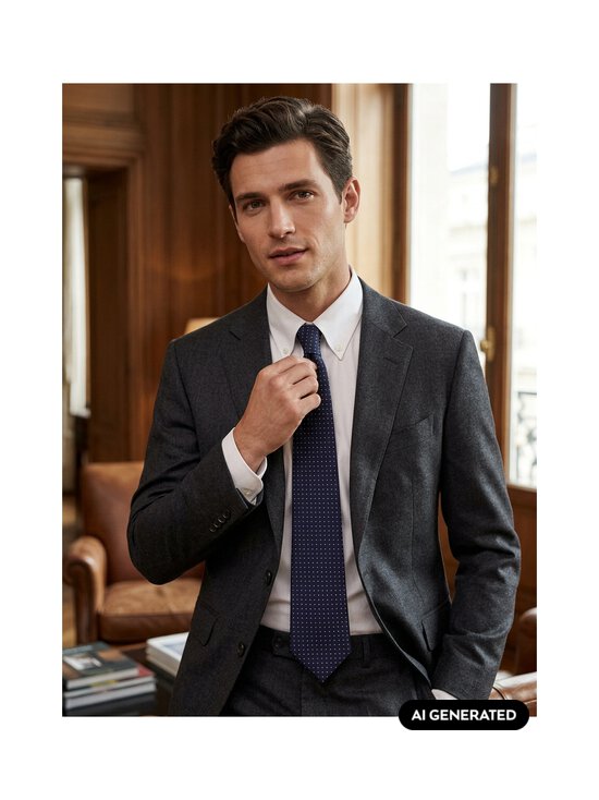 Oscar Jacobson - Siidlips Silk Dot - 215 DARK BLUE | Stockmann - photo 3