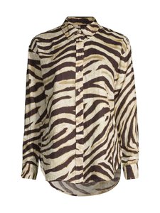 Lauren Ralph Lauren - Kotta lina kreklblūze - CREAM/BROWN Lauren Ralph Lauren - Kotta lina kreklblūze - CREAM/BROWN | Stockmann