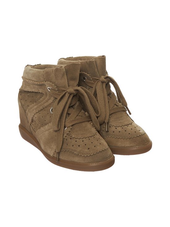 Isabel Marant - Bobby- korkeavartiset nahkasneakerit - 50TA TAUPE | Stockmann - photo 5