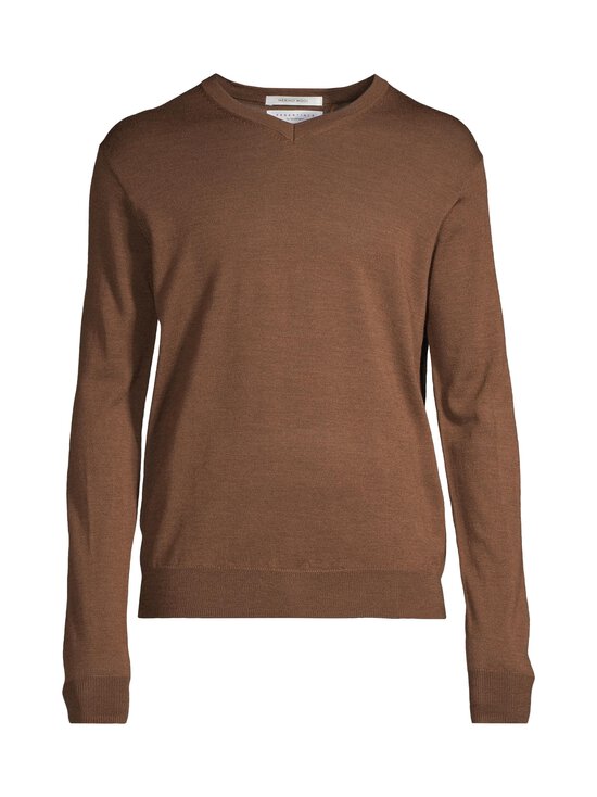 ESSENTIALS by Stockmann - Eric-merinoneulepaita - BROWN MEL. 265528 | Stockmann - photo 1