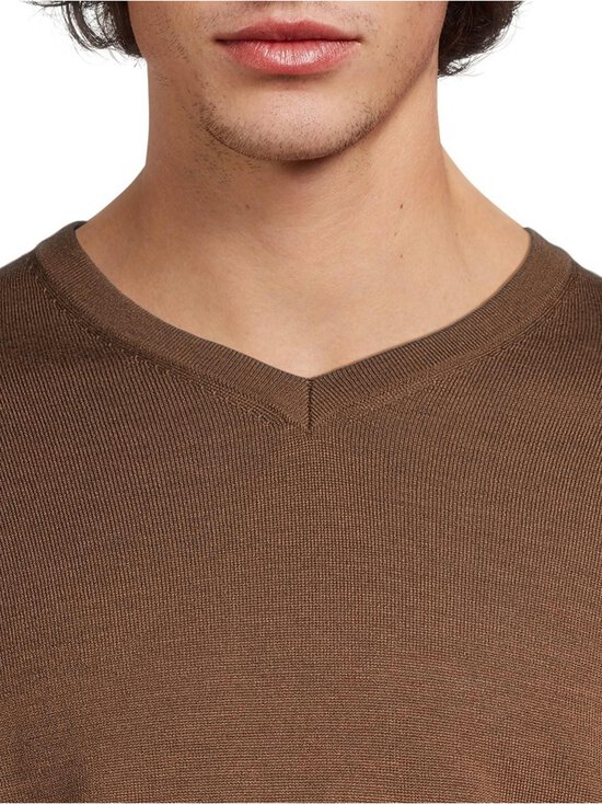 ESSENTIALS by Stockmann - Eric-merinoneulepaita - BROWN MEL. 265528 | Stockmann - photo 4