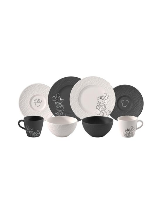 Villeroy & Boch - Manufacture Rock Mickey Breakfast -astiasto 8-osainen - BLACK | Stockmann - photo 1