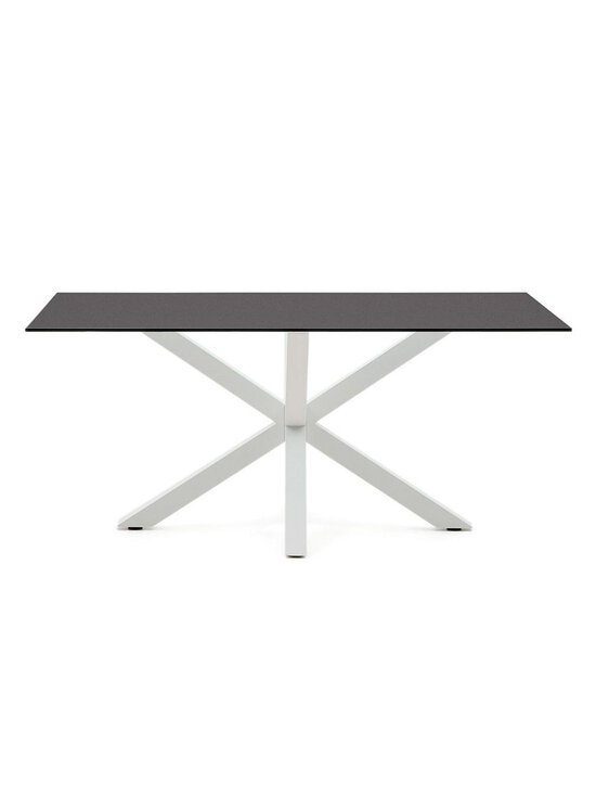 Kave Home - Argo-ruokapöytä musta lasi / valkoinen 90 x 160 cm - BEIGE | Stockmann - photo 1