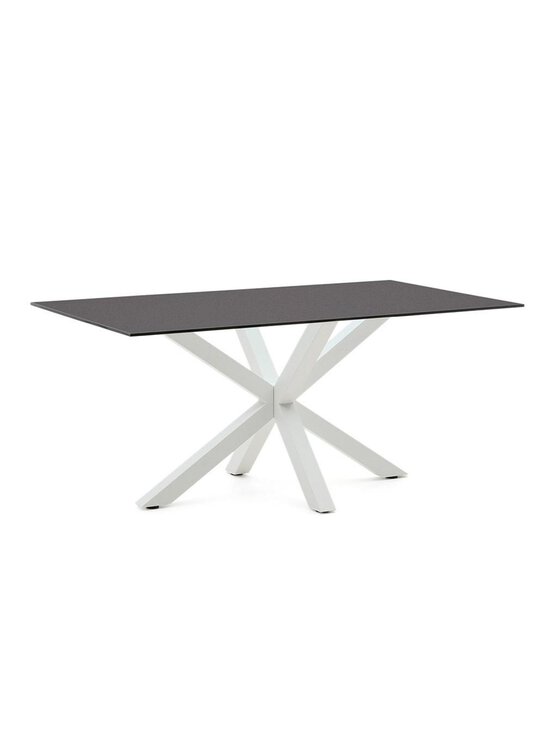 Kave Home - Argo-ruokapöytä musta lasi / valkoinen 90 x 160 cm - BEIGE | Stockmann - photo 2