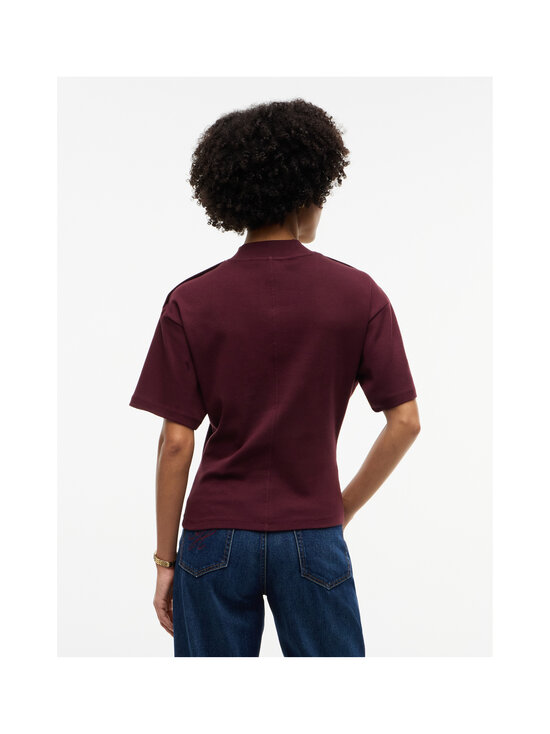 Tommy Hilfiger - Gold Button High-Neck -paita - XIH DEEP BURGUNDY | Stockmann - photo 3