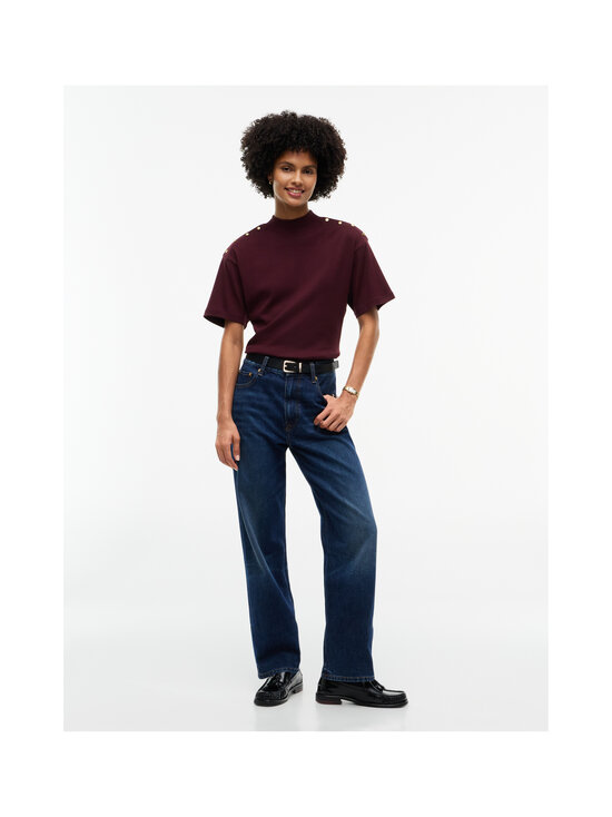Tommy Hilfiger - Gold Button High-Neck -paita - XIH DEEP BURGUNDY | Stockmann - photo 4