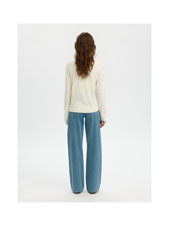 Selected - SlfThea O-neck -merinovillaneule - EGRET | Stockmann - photo 3